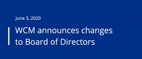 WCM Announces Changes to Board of Directors